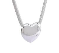 BNCXMO Accessorie Minimalist Cute Heart Necklace For Girls, Simple Romantic Sweet Heart Charm Choker - Classic Heart Necklace, Locket Necklace For Women Birthday Valentine