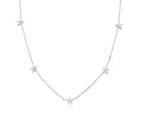 BNCXMO Accessorie Starry Spakle Star Linked Cz Zircon Choker Necklace Long Chains n Wedding Jewelry