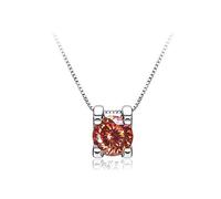 BNCXMO Accessories - 1ct Round Cut D Color Moissanite Pendant Necklace for Women