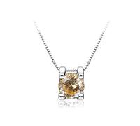 BNCXMO Accessories - 1ct Round Cut D Color Moissanite Pendant Necklace for Women