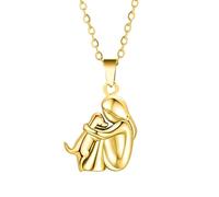 BNCXMO Accessories Hug Necklace for Women Men Hugging Dog Collar Mother Son Hug Angel Wings Hug Two Hands Hugging and Kissing Collar Hugging Necklaces for Women Men