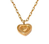 BNCXMO Accessories Romantic Heart Necklace For Girls, Eternal Love Heart Charm Choker - Heart Necklace, Locket Necklace For Women Birthday Valentine s
