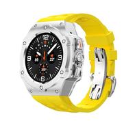 BNCXMO Alloy Modification Kit For Galaxy Watch 7 Ultra 47MM Metal Case For Galaxy Watch 7 Ultra Fluororubber Strap Diy Mod Kit Watchbands