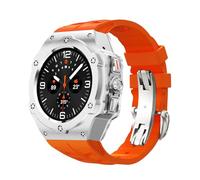 BNCXMO Alloy Modification Kit For Galaxy Watch 7 Ultra 47MM Metal Case For Galaxy Watch 7 Ultra Fluororubber Strap Diy Mod Kit Watchbands