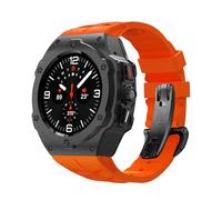 BNCXMO Alloy Modification Kit For Galaxy Watch 7 Ultra 47MM Metal Case For Galaxy Watch 7 Ultra Fluororubber Strap Diy Mod Kit Watchbands