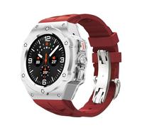 BNCXMO Alloy Modification Kit For Galaxy Watch 7 Ultra 47MM Metal Case For Galaxy Watch 7 Ultra Fluororubber Strap Diy Mod Kit Watchbands