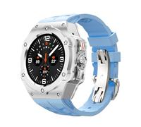 BNCXMO Alloy Modification Kit For Galaxy Watch 7 Ultra 47MM Metal Case For Galaxy Watch 7 Ultra Fluororubber Strap Diy Mod Kit Watchbands