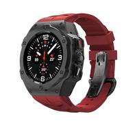 BNCXMO Alloy Modification Kit For Galaxy Watch 7 Ultra 47MM Metal Case For Galaxy Watch 7 Ultra Fluororubber Strap Diy Mod Kit Watchbands