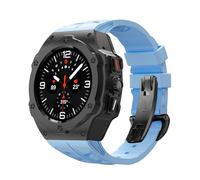 BNCXMO Alloy Modification Kit For Galaxy Watch 7 Ultra 47MM Metal Case For Galaxy Watch 7 Ultra Fluororubber Strap Diy Mod Kit Watchbands