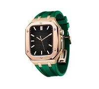 BNCXMO Beautiful Gift For Band 45mm 44mm Men Women Military Metal Case Silicone Strap Full Coverage Protective Case For IWatch Series 7/SE/6/5/4