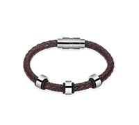 BNCXMO Black Brown Genuine Leather Urn With Blank Tube Bead Charm Keepsake Memorial Cremation Jewelry For Ashes Women Men,1,24cm