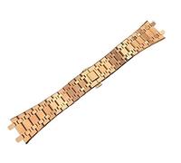 BNCXMO Black gold silver watchband 21mm 26mm Men women Stainless Steel Watch Band Bracelet For AP ROYAL OAK strap folding buckle