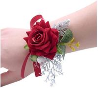 BNCXMO Boutonniere Wrist Corsage Wedding Bridesmaid Bracelet Silk Rose Flower Party Prom Girl Wrist Corsage Wedding Boutonniere
