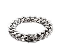 BNCXMO Boy Bracelet, Four Sides Grinding Stainless Steel Chain Bracelets