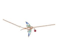 BNCXMO Bracelet,Chinese Style S925 Sterling Silver Necklace Women's Palace Spring Swallow Pendant Enamel Collarbone Chain Bracelet
