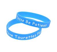 BNCXMO bracelets for womens 50PCS I have Tourettes Please be patient Silicone Bracelet 5 Colors adult Size Purple China 20cm