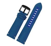 BNCXMO Canvas real leather watch strap for m026.629/430 Ocean Star m042.430 navigator helmsman breathable nylon watchband 22m belt