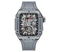 BNCXMO Ceramics Case for Band 45mm Metal Bezel for Iwatch Series 8 7 6 5 SE 44mm Fluororubber Strap Correa Modification Kit