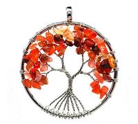BNCXMO Chakra Necklace7 Chakra Stones Crystal necklaces Pendants Natural Stone Tree of Life Pendulum Pendant Necklace for Women Healing Jewelry