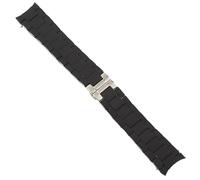 BNCXMO Classical 20 23mm Silicone Cover Solid Stainless Steel Watchband for Armani AR5858 5943 5941 5867 5981 Deployment Clasp (Color : F, Size : 20mm)
