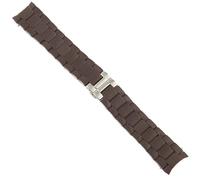 BNCXMO Classical 20 23mm Silicone Cover Solid Stainless Steel Watchband for Armani AR5858 5943 5941 5867 5981 Deployment Clasp (Color : F, Size : 20mm)