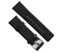 BNCXMO Classical 22 24 26 28mm Lychee Texture Genuine Leather Watchband For DIESEL Black White Brown Watch Strap Wrist Bracelet