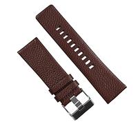 BNCXMO Classical 22 24 26 28mm Lychee Texture Genuine Leather Watchband For DIESEL Black White Brown Watch Strap Wrist Bracelet