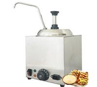 BNCXMO Commercial Hot Fudge Warmers, Stainless Steel Chocolate Heated Pump, 800W Cheese Sauce Dispenser, 2.5L Large Capacity