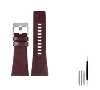 BNCXMO Compatible With Diesel Watchbands Men's Wrist Large Size Watch Bands P-Olice 26MM 28MM 30MM 32MM Zwart Brown Genuine Calf Hide Leather Strap