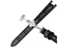 BNCXMO Cow Genuine Leather Watchband for 1853 T094210 Women Watch Straps Bracelet 12mm with Stainless Stee Butterfly Clasp (Color : White A, Size : Rose Gold Clasp)