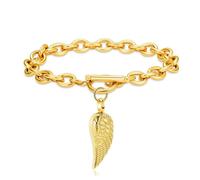 BNCXMO Cremation Jewelry Angel Wing Urn for Ashes Memorial Bracelets Ashes Jewelry for Women Men-Black