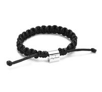 BNCXMO Cylinder Urn for Ashes Braided Rope Adjustable Cremation Bracelets Keepsake Memorial Jewelry Women Men-Silver-Mom