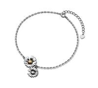 BNCXMO Dainty Ankle Bracelet,- 925 Sterling Thai Silver Fashion Daisy Flower Anklets for Women Wedding Party Birthday S925 Jewelry