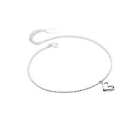 BNCXMO Dainty Ankle Bracelet - Minimalist 925 Sterling Silver Anklets Women's Fashion 925 Jewelry Heart Pendant 20cm Chain for Gift Girl Lady
