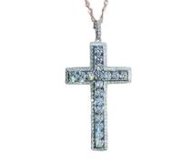 BNCXMO Diamond Cross Pendant 925 Sterling Silver Wedding Pendants Necklace For Women men moissanite Jewelry Gift