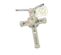 BNCXMO Diamond Cross Pendant 925 Sterling Silver Wedding Pendants Necklace For Women men moissanite Jewelry Gift