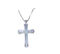 BNCXMO Diamond Cross Pendant 925 Sterling Silver Wedding Pendants Necklace For Women men moissanite Jewelry Gift