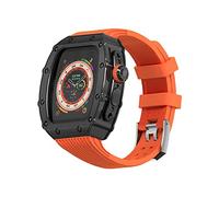 BNCXMO DIY Modification Watch Band Kit,For Band Ultra 49MM Stainless Steel Case Metal Bezel,For IWatch Series Mod Kit Silicone Strap