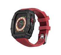 BNCXMO DIY Modification Watch Band Kit,For Band Ultra 49MM Stainless Steel Case Metal Bezel,For IWatch Series Mod Kit Silicone Strap