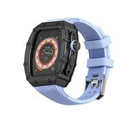 BNCXMO DIY Modification Watch Band Kit,For Band Ultra 49MM Stainless Steel Case Metal Bezel,For IWatch Series Mod Kit Silicone Strap