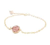 BNCXMO Feng Shui Crystal Bracelet for Women Healing Natural Strawberry Quartz Lapis Lazuli Variety Gemstones Sterling Silver Gold Plated Bracelet Vacation Jewelry Amulet Attracts Luck,Rose Quartz