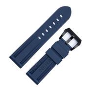 BNCXMO Fluorine Rubber 22mm 24mm Watch Band Silicone Watchband For Panerai Watch Strap