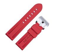 BNCXMO Fluorine Rubber 22mm 24mm Watch Band Silicone Watchband For Panerai Watch Strap