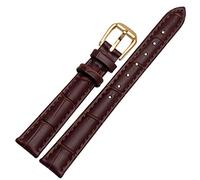 BNCXMO For any brand leather watchband for Girls and Student Crocodile grain band 10 12 14 16 18mm black brown red white blue strap