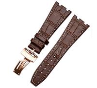 BNCXMO For AP 15400 wrist straps 26mm watchband Genuine Leather Handmade Watch Band with steel deployment buckle