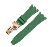 BNCXMO for AP Royal Oak Offshore 15400/15202/15703 Rubber Silicone Watch Strap Men Watch Strap Accessories 27mm 28mm (Color : Orange Rose Gold, Size : 27mm)