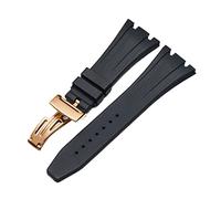 BNCXMO for AP Royal Oak Offshore 15400/15202/15703 Rubber Silicone Watch Strap Men Watch Strap Accessories 27mm 28mm (Color : Orange Rose Gold, Size : 27mm)