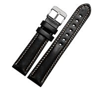 BNCXMO for Classic General Purpose Plain Weave Watch Band Fashion Brand Strap 18mm 20mm 21mm 22mm Genuine leahther Wristband (Color : Green-Rose Gold, Size : 22mm)