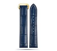 BNCXMO For Omega 300 150 007 AT150 Brown Watchband Bracelet Deployant Clasp 19mm 20mm 21mm Italian Leather Strap