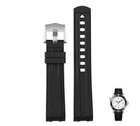 BNCXMO For Omega 300 universe 007 Curved End Fluorous Rubber silicone watchband 20mm 22mm Watch Soft strap Men Replacement